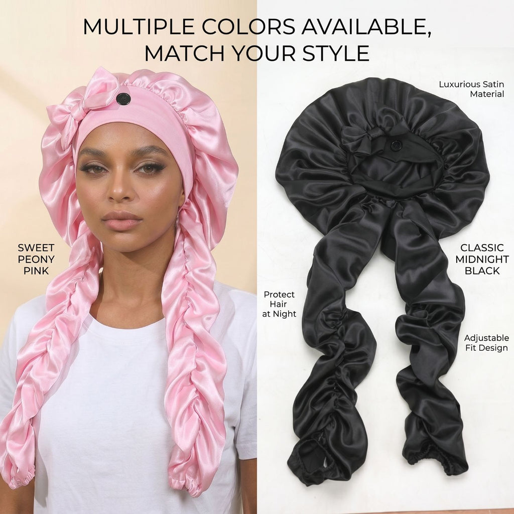 Satin Sleep Cap with Bow