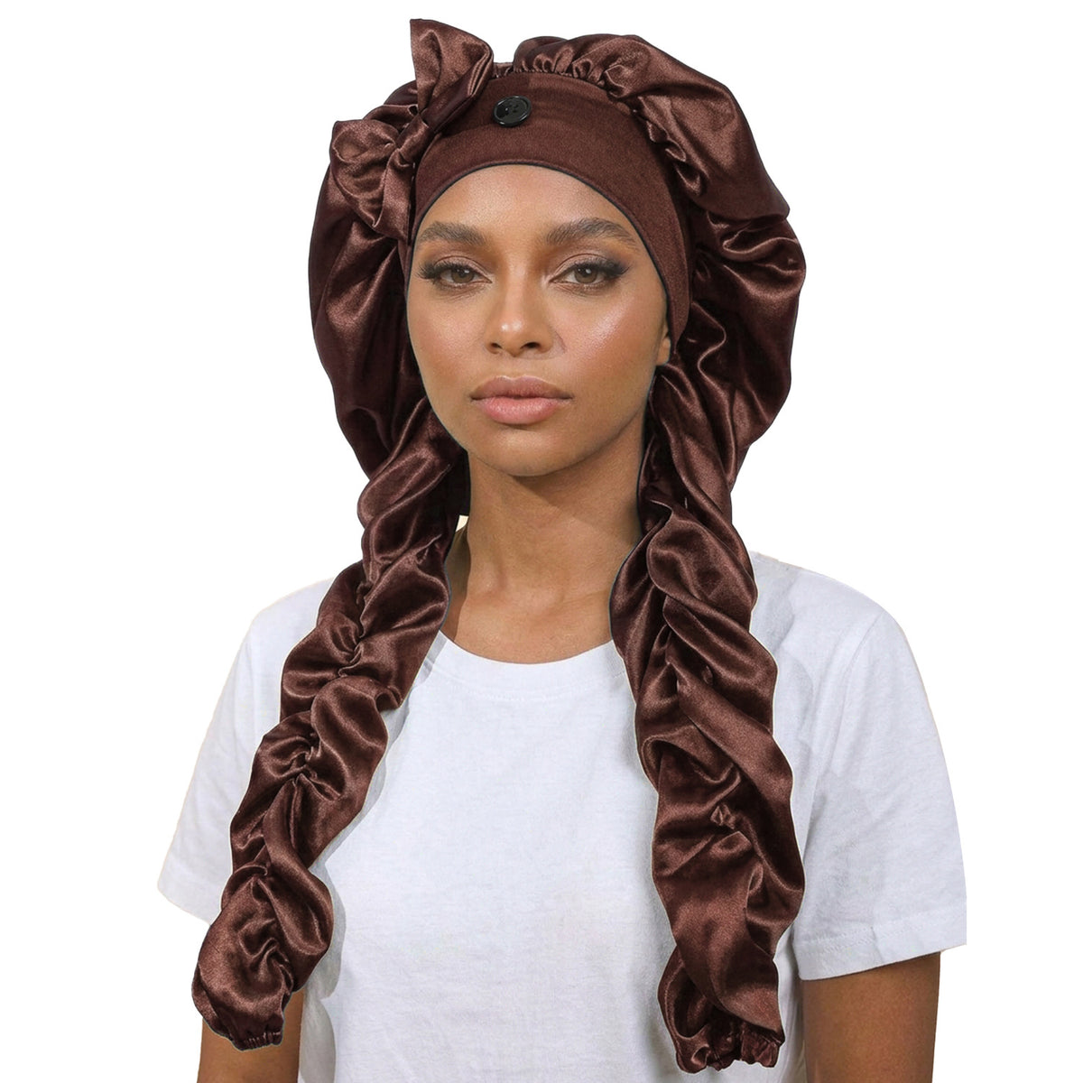 Satin Sleep Cap with Bow
