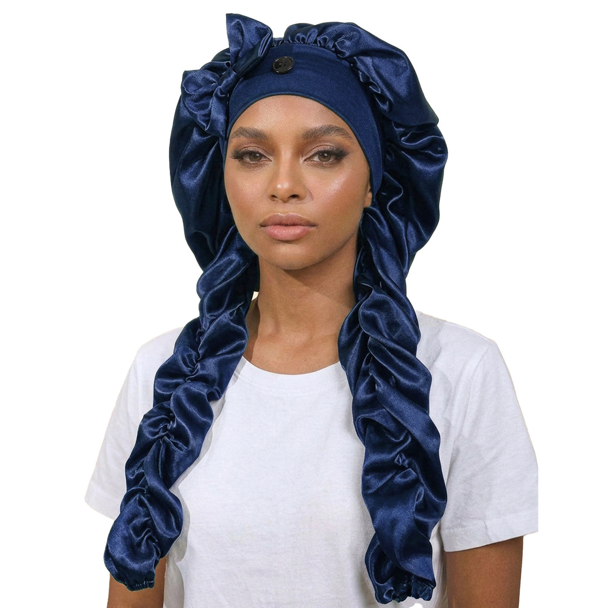 Satin Sleep Cap with Bow