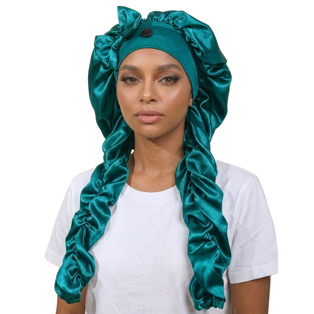 Satin Sleep Cap with Bow